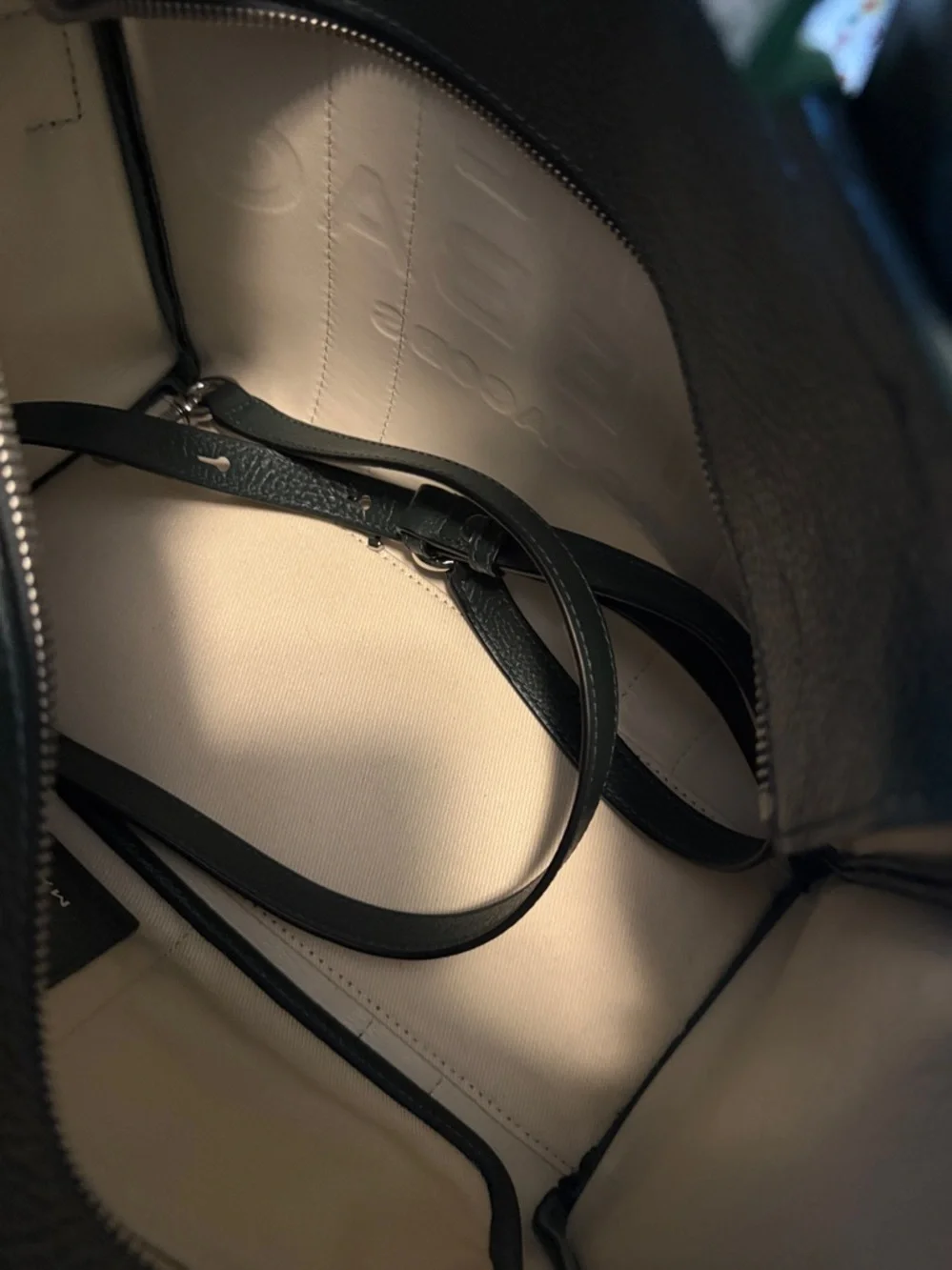 Marc Jacobs Dark Green Pebbled Leather The ToteBag with Scarf Accent - Picture 10 of 17